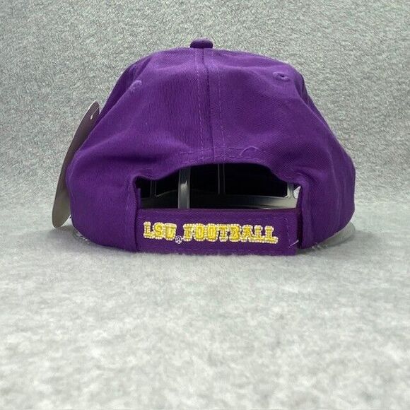 LSU Tigers Gridiron Club Hat Mens Purple Baseball Curve Bill Hook & Loop Cotton - Picture 6 of 12